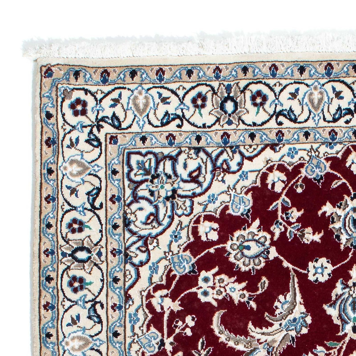 Perzisch tapijt - Nain - Koninklijk - 163 x 115 cm - donkerrood