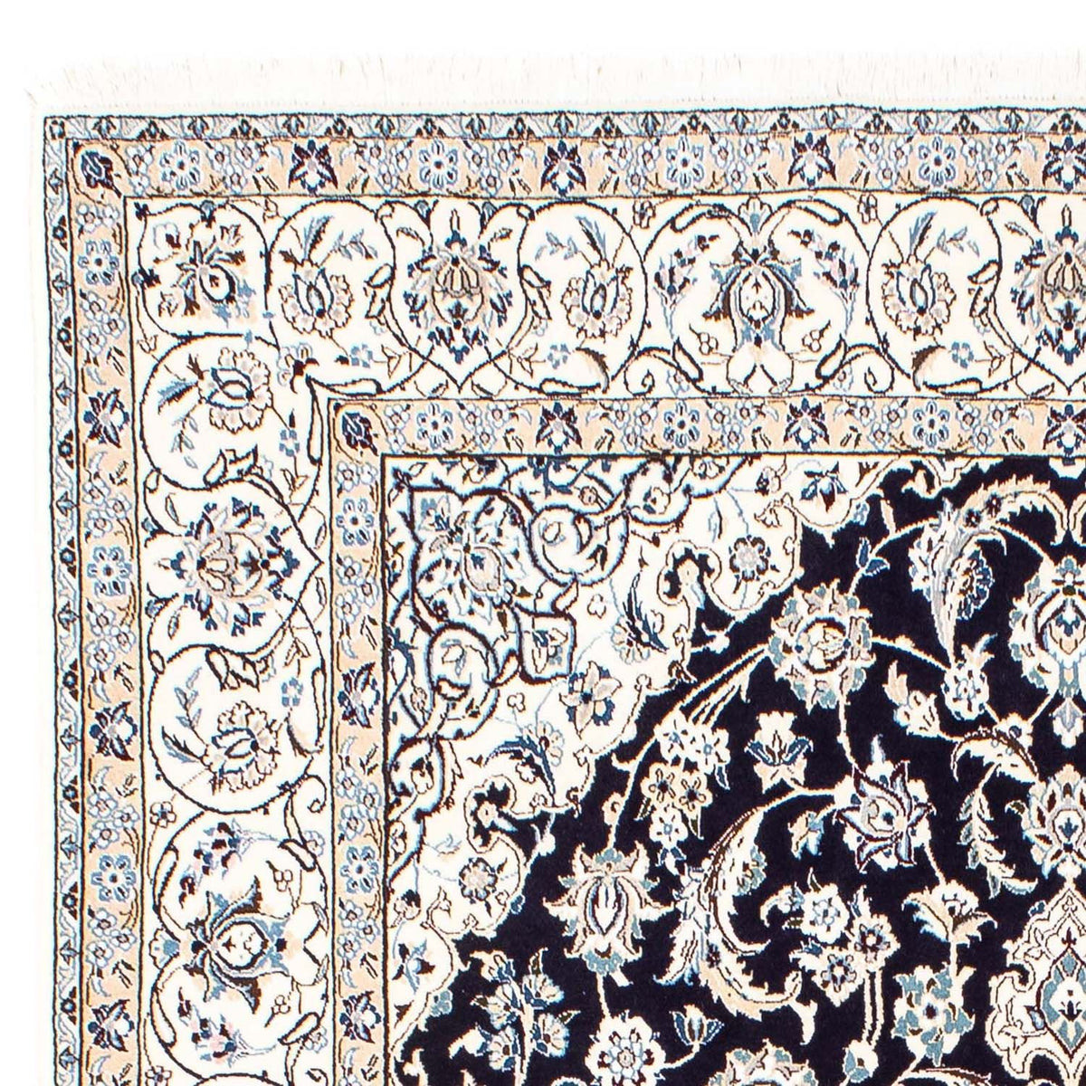 Perzisch tapijt - Nain - Koninklijk - 251 x 200 cm - donkerblauw