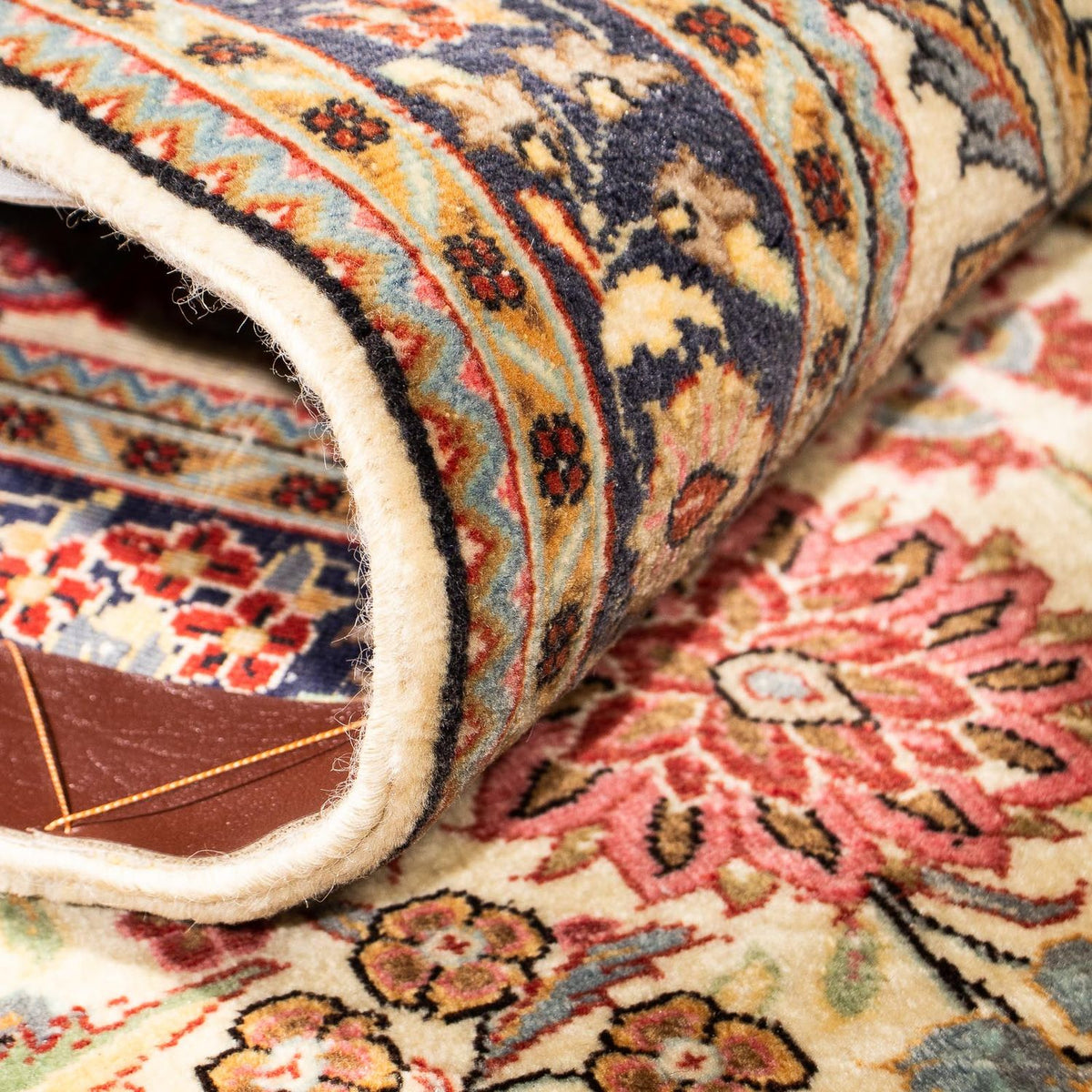 Loper Perzisch tapijt - Ghom - 267 x 69 cm - beige