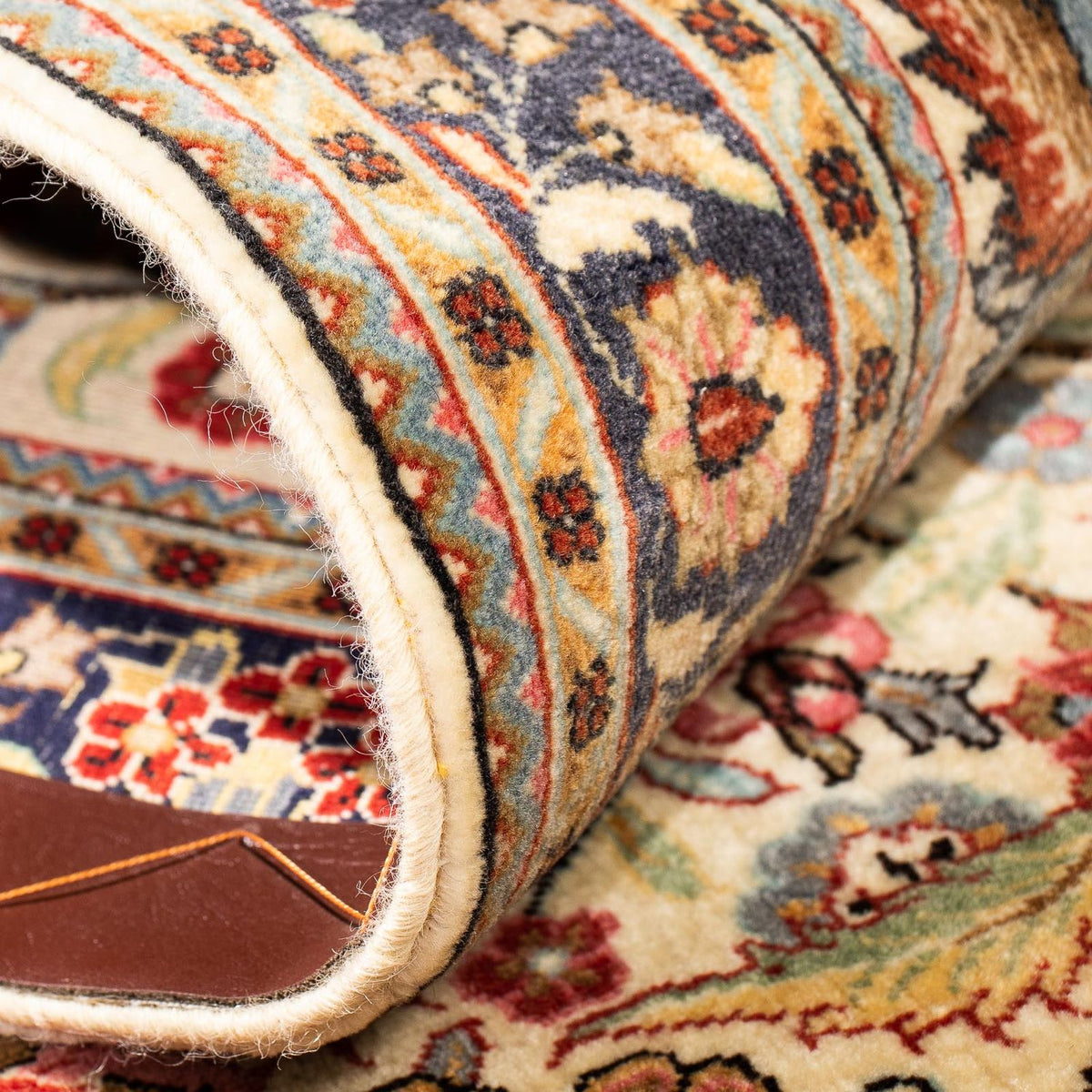 Loper Perzisch tapijt - Ghom - 265 x 70 cm - beige