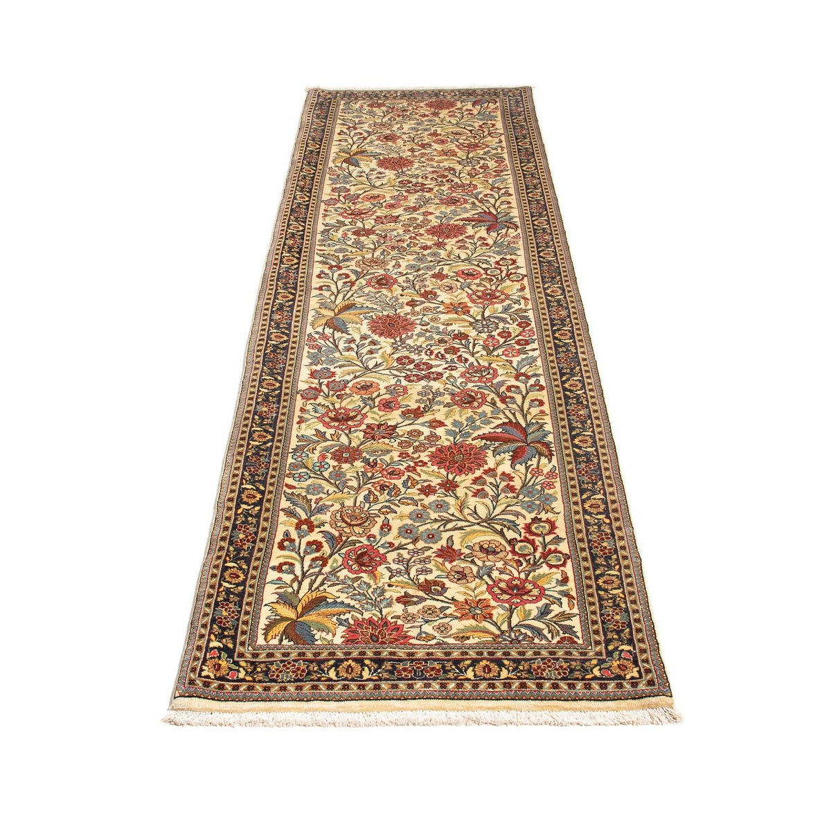 Loper Perzisch tapijt - Ghom - 265 x 70 cm - beige