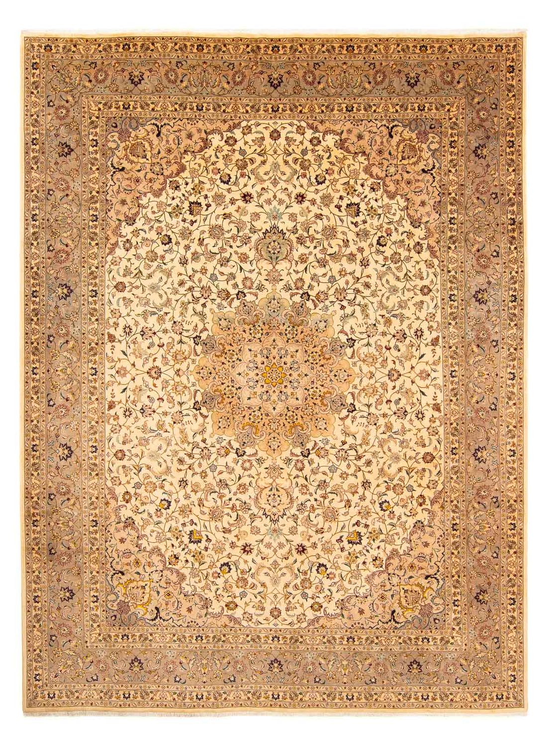 Perzisch tapijt - Tabriz - 377 x 298 cm - lichtbruin