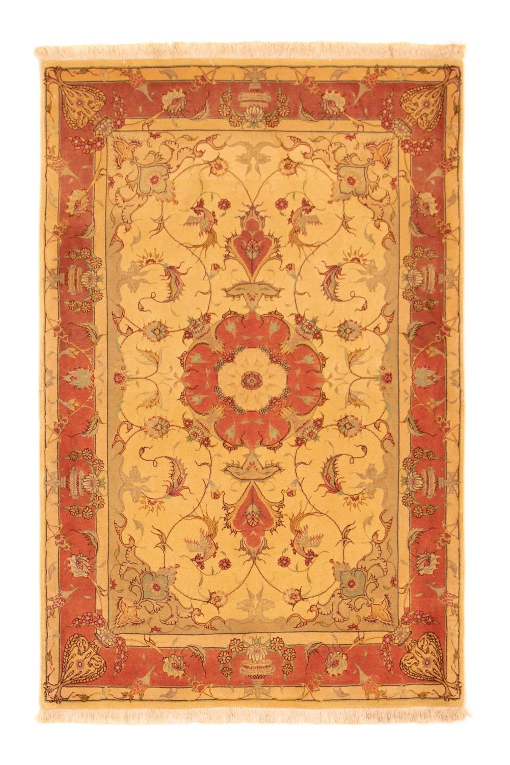 Perzisch tapijt - Tabriz - Royal - 155 x 100 cm - beige