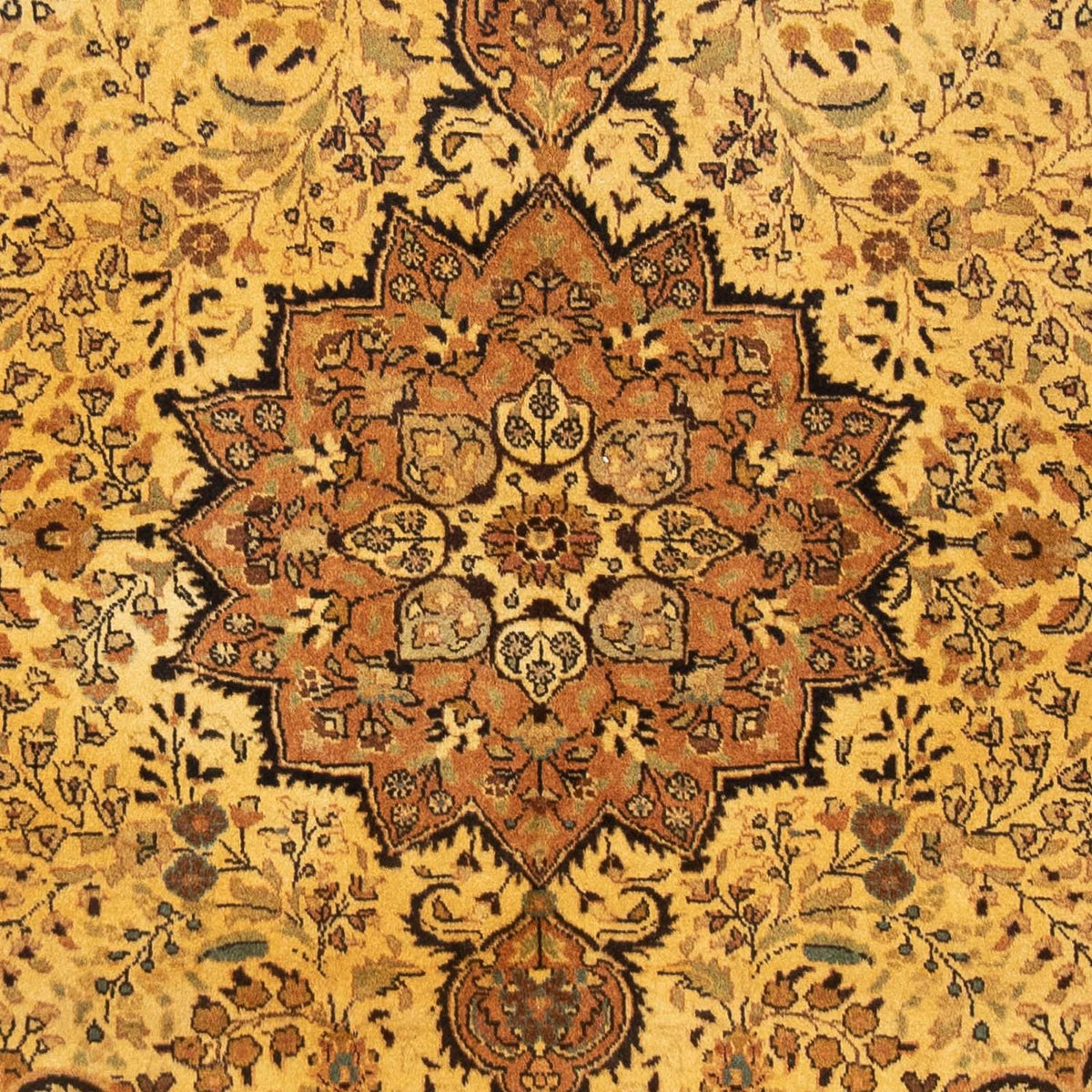 Perzisch tapijt - Tabriz - 205 x 154 cm - bruin