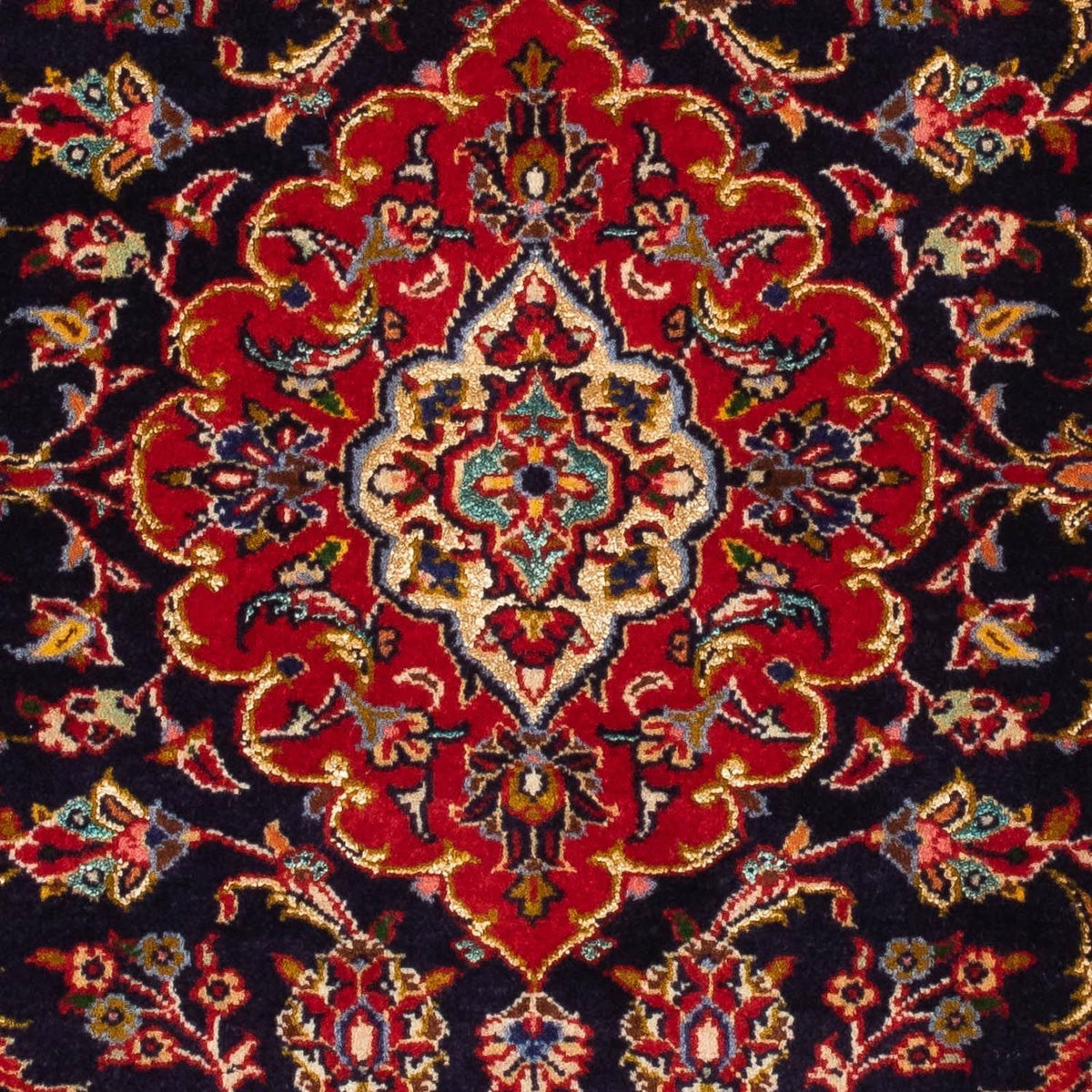 Perzisch tapijt - Keshan - 121 x 79 cm - donkerblauw