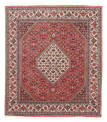 Perzisch tapijt - Bijar vierkant  - 112 x 100 cm - rood