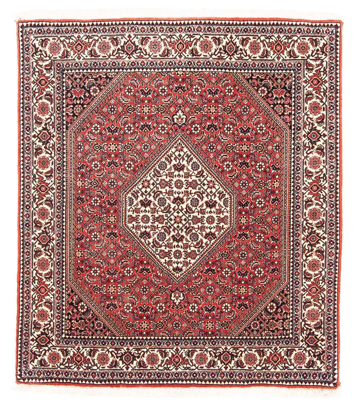 Perzisch tapijt - Bijar vierkant  - 112 x 100 cm - rood