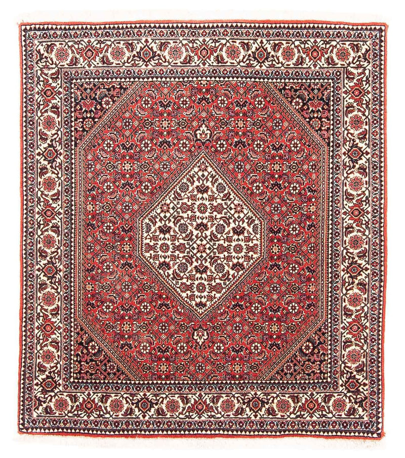 Perzisch tapijt - Bijar vierkant  - 112 x 100 cm - rood
