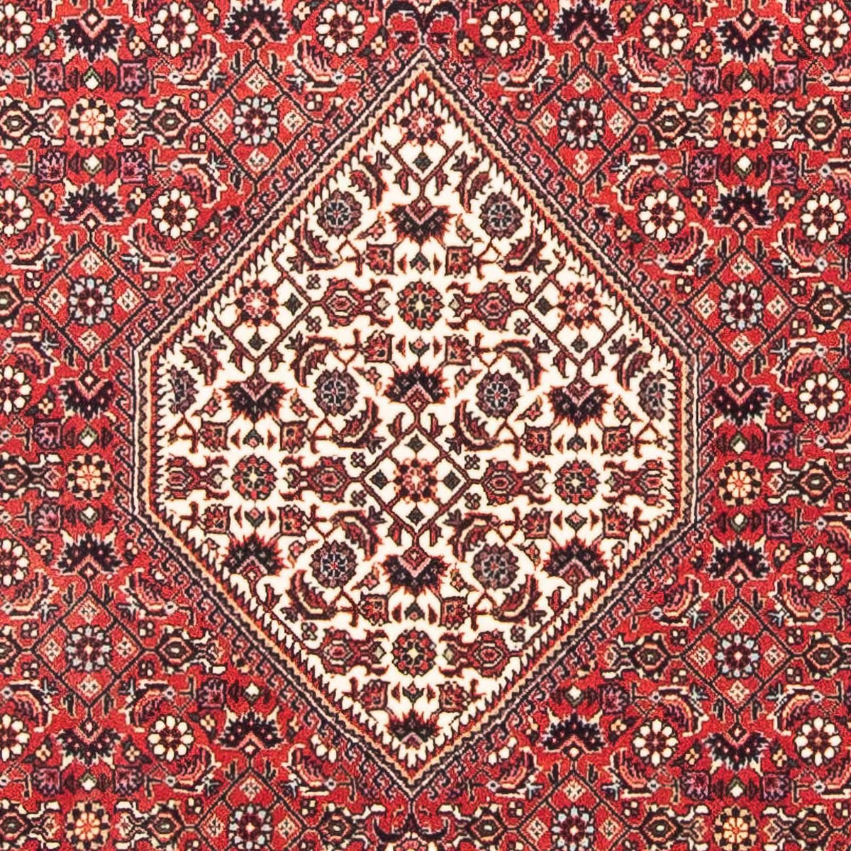 Perzisch tapijt - Bijar vierkant  - 112 x 100 cm - rood