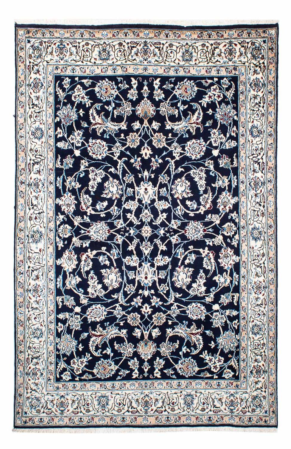 Perzisch tapijt - Nain - Koninklijk - 228 x 155 cm - donkerblauw