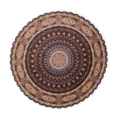 Perzisch tapijt - Tabriz - Royal rond  - 240 x 240 cm - donkerblauw