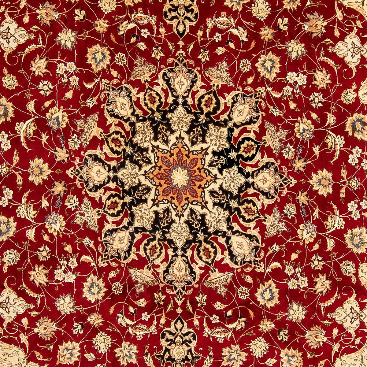 Perzisch tapijt - Tabriz - Royal - 343 x 255 cm - donkerrood