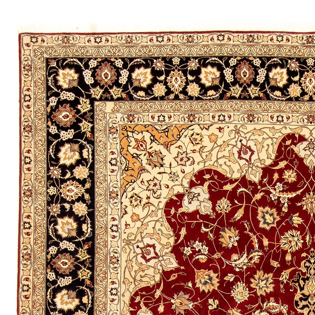 Perzisch tapijt - Tabriz - Royal - 343 x 255 cm - donkerrood