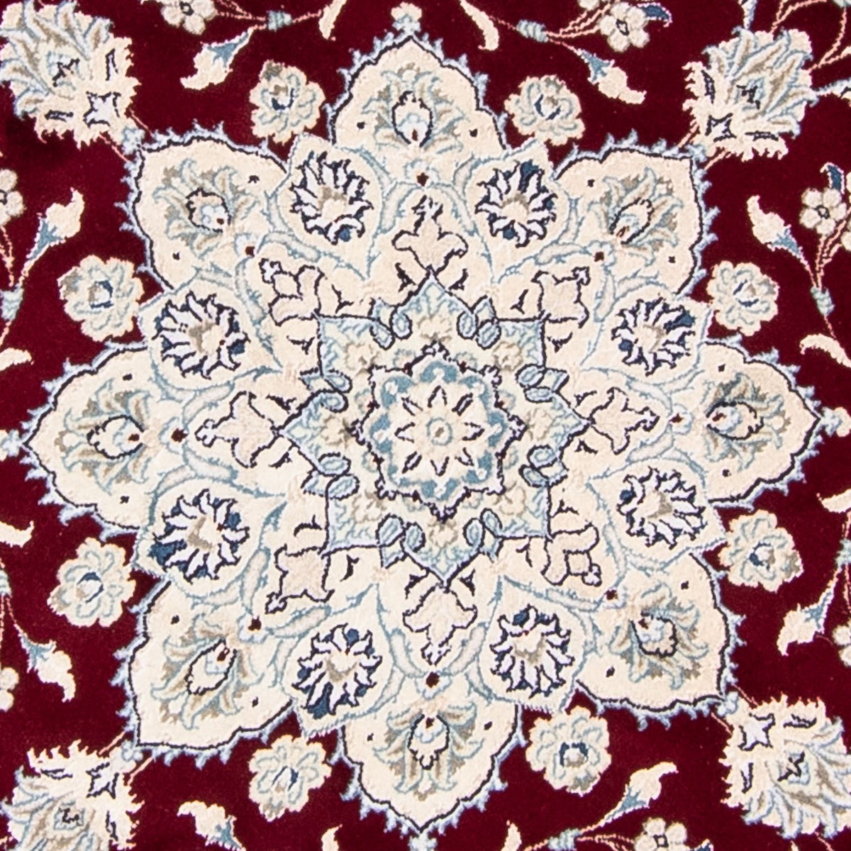 Perzisch tapijt - Nain rond  - 245 x 245 cm - donkerrood