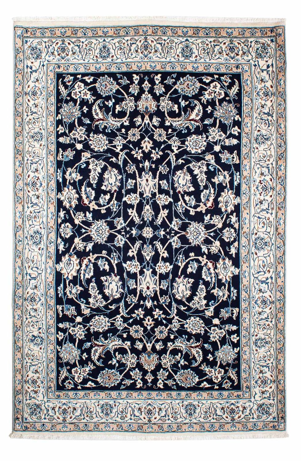 Perzisch tapijt - Nain - Koninklijk - 231 x 155 cm - donkerblauw