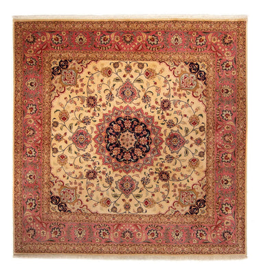Perzisch tapijt - Tabriz vierkant  - 250 x 244 cm - beige