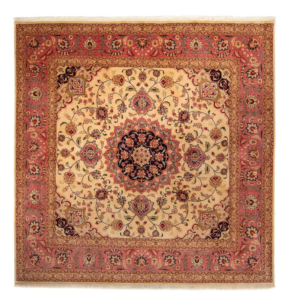 Perzisch tapijt - Tabriz vierkant  - 250 x 244 cm - beige