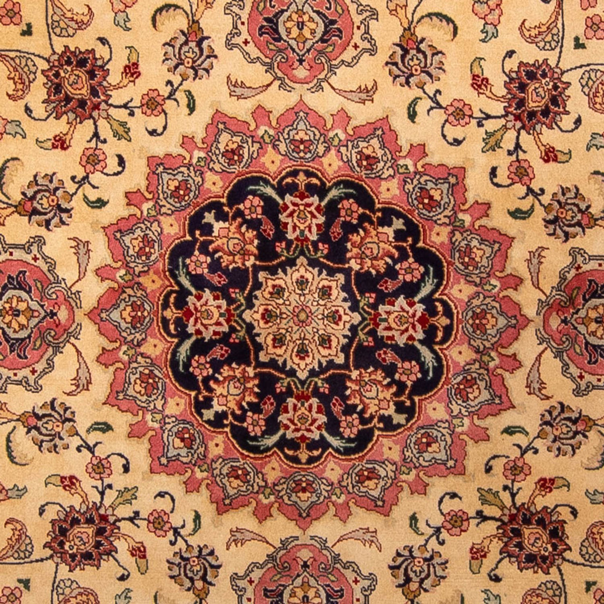Perzisch tapijt - Tabriz vierkant  - 250 x 244 cm - beige