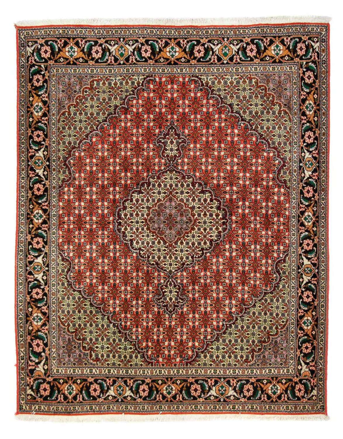 Perzisch tapijt - Tabriz - 191 x 154 cm - donkerrood