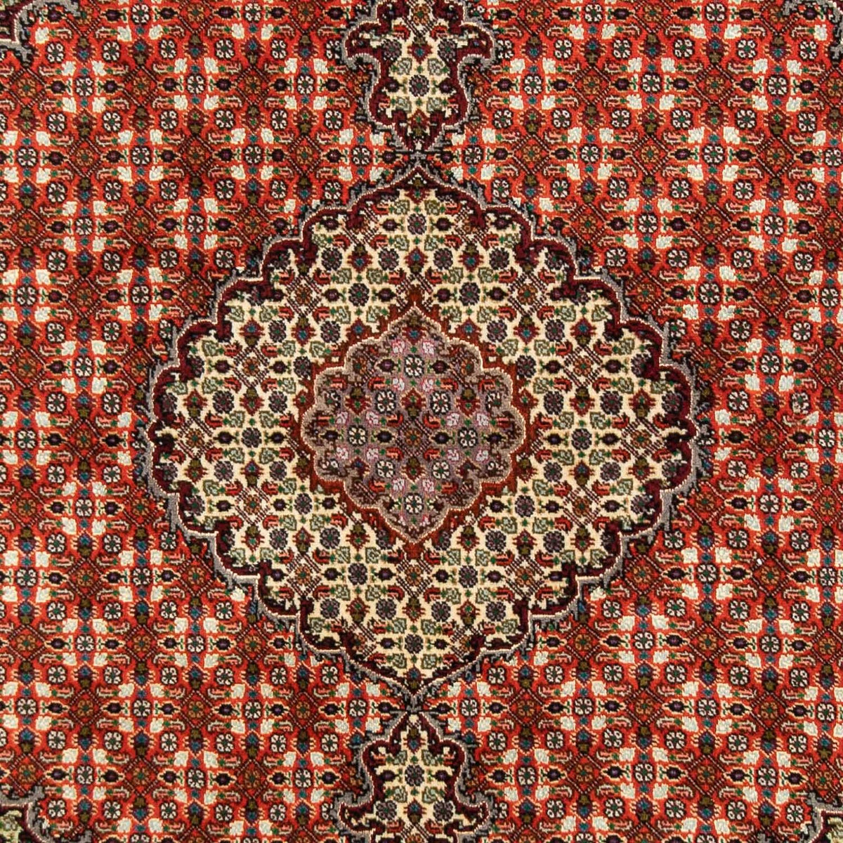 Perzisch tapijt - Tabriz - 191 x 154 cm - donkerrood