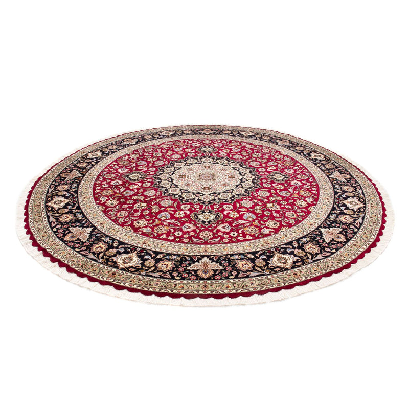 Perzisch tapijt - Tabriz - Royal rond  - 245 x 245 cm - donkerrood