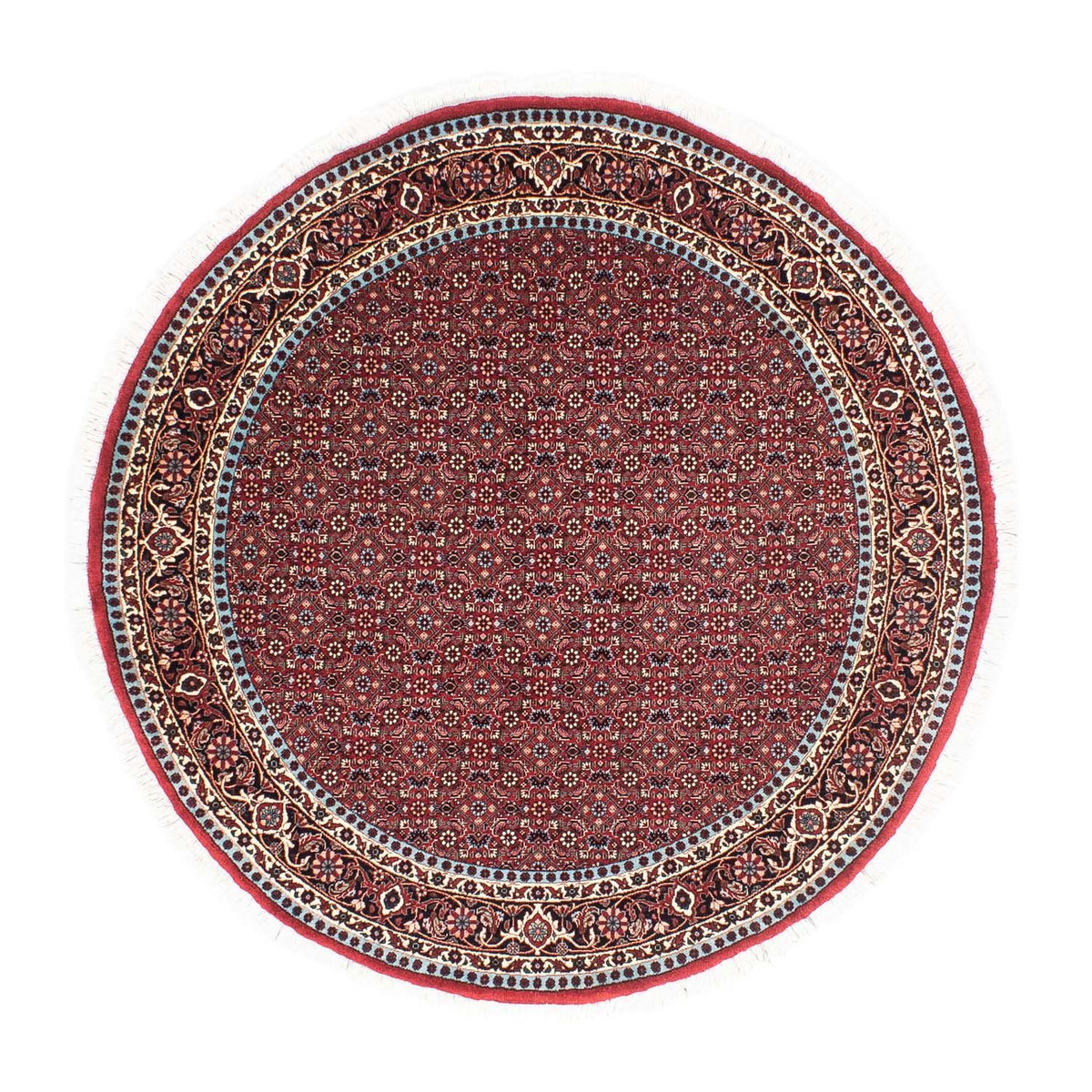 Perzisch tapijt - Bijar rond  - 155 x 155 cm - donkerrood