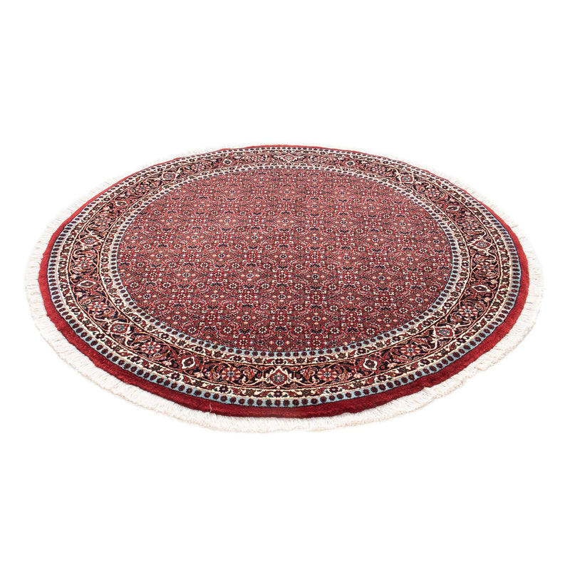 Perzisch tapijt - Bijar rond  - 155 x 155 cm - donkerrood