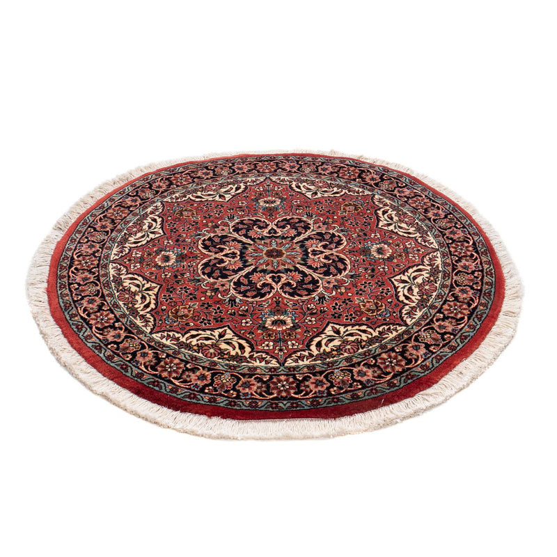 Perzisch tapijt - Bijar rond  - 100 x 100 cm - donkerrood