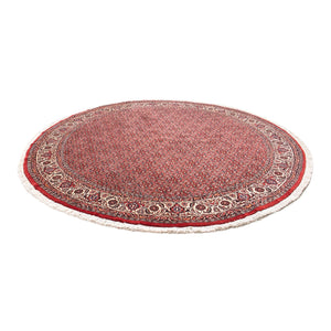 Perzisch tapijt - Bijar rond  - 255 x 255 cm - donkerrood