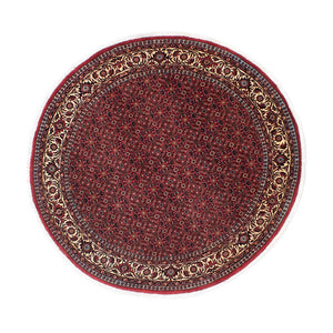 Perzisch tapijt - Bijar rond  - 155 x 155 cm - donkerrood