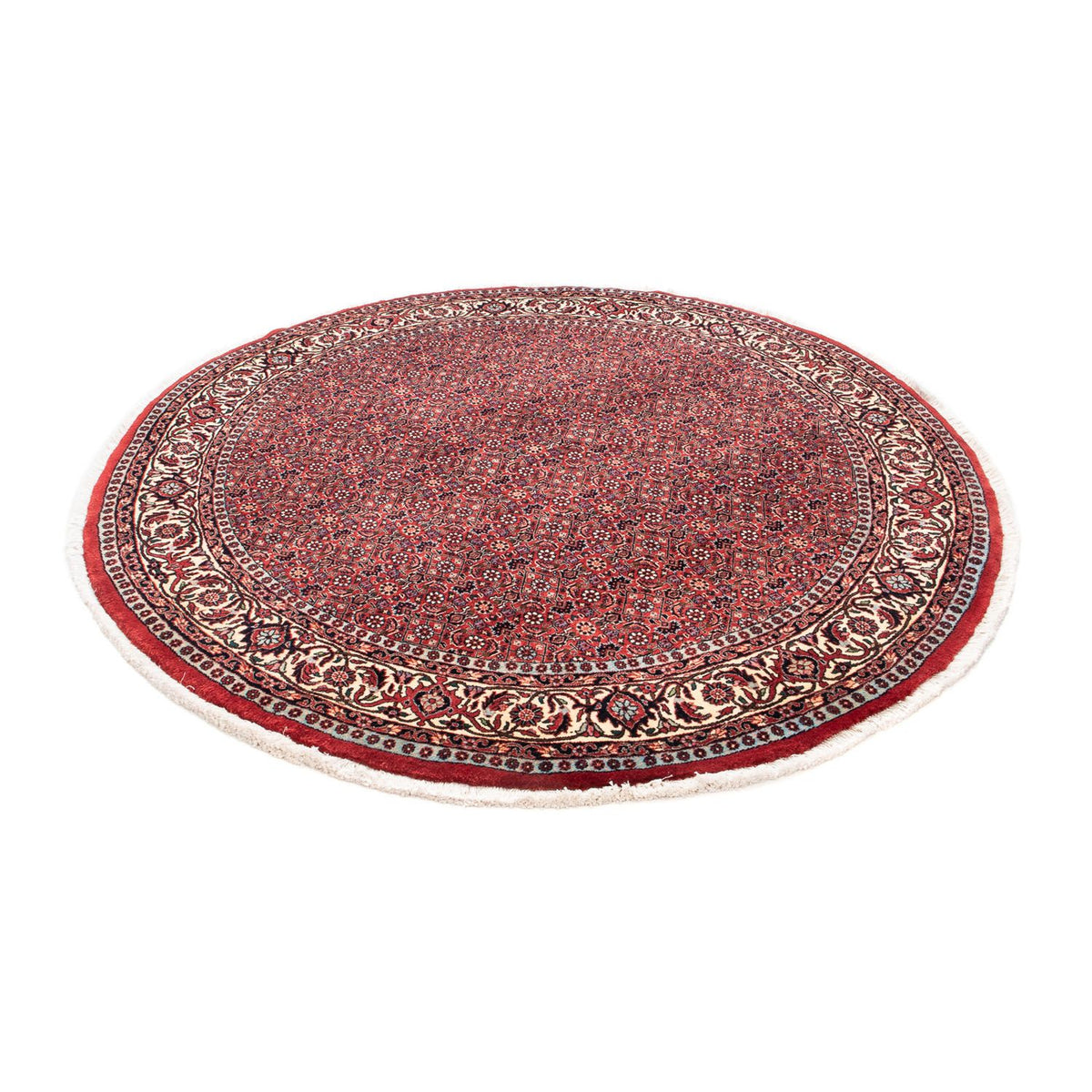 Perzisch tapijt - Bijar rond  - 155 x 155 cm - donkerrood
