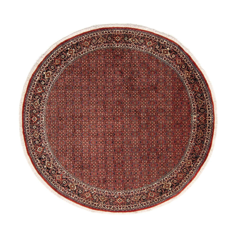 Perzisch tapijt - Bijar rond  - 250 x 250 cm - donkerrood