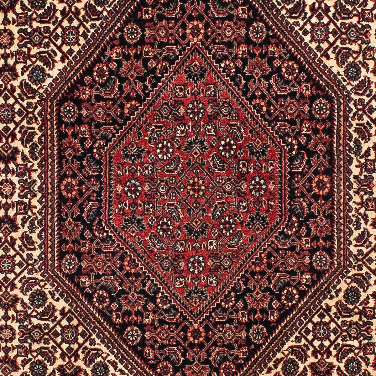 Loper Perzisch tapijt - Bijar - 198 x 102 cm - beige