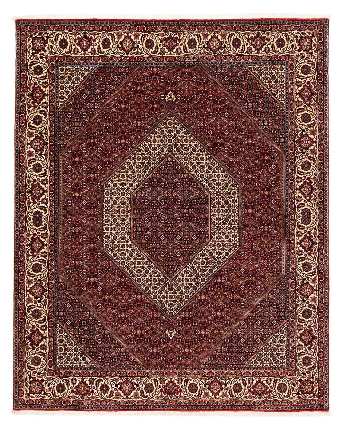 Perzisch tapijt - Bijar - 254 x 205 cm - donkerrood