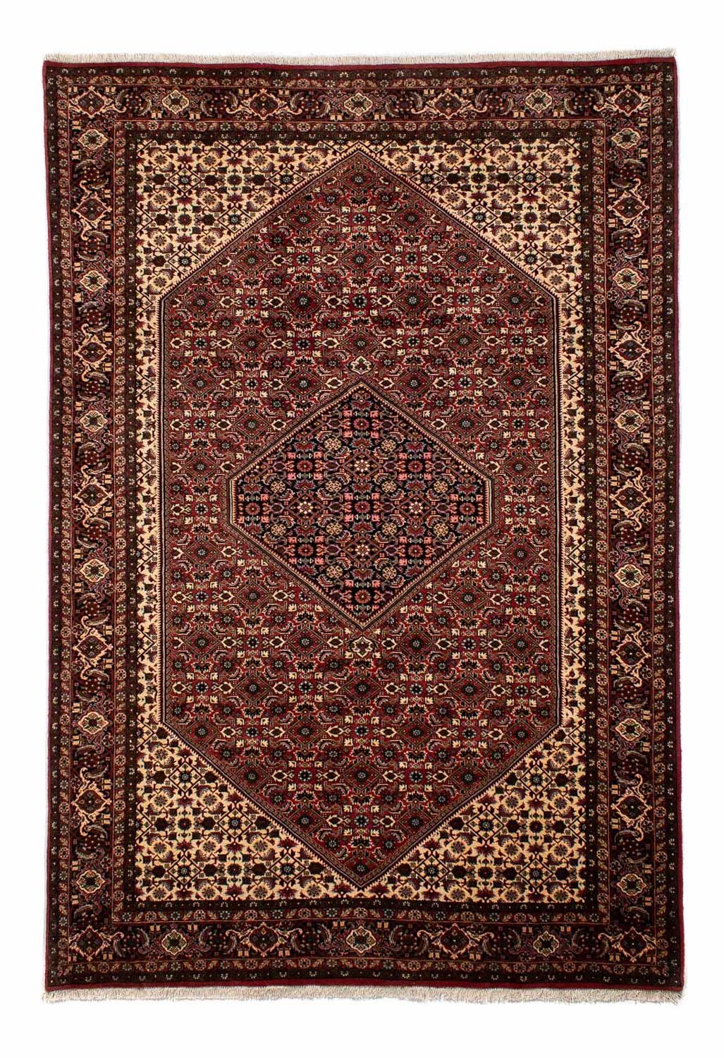 Perzisch tapijt - Bijar - 297 x 202 cm - donkerrood