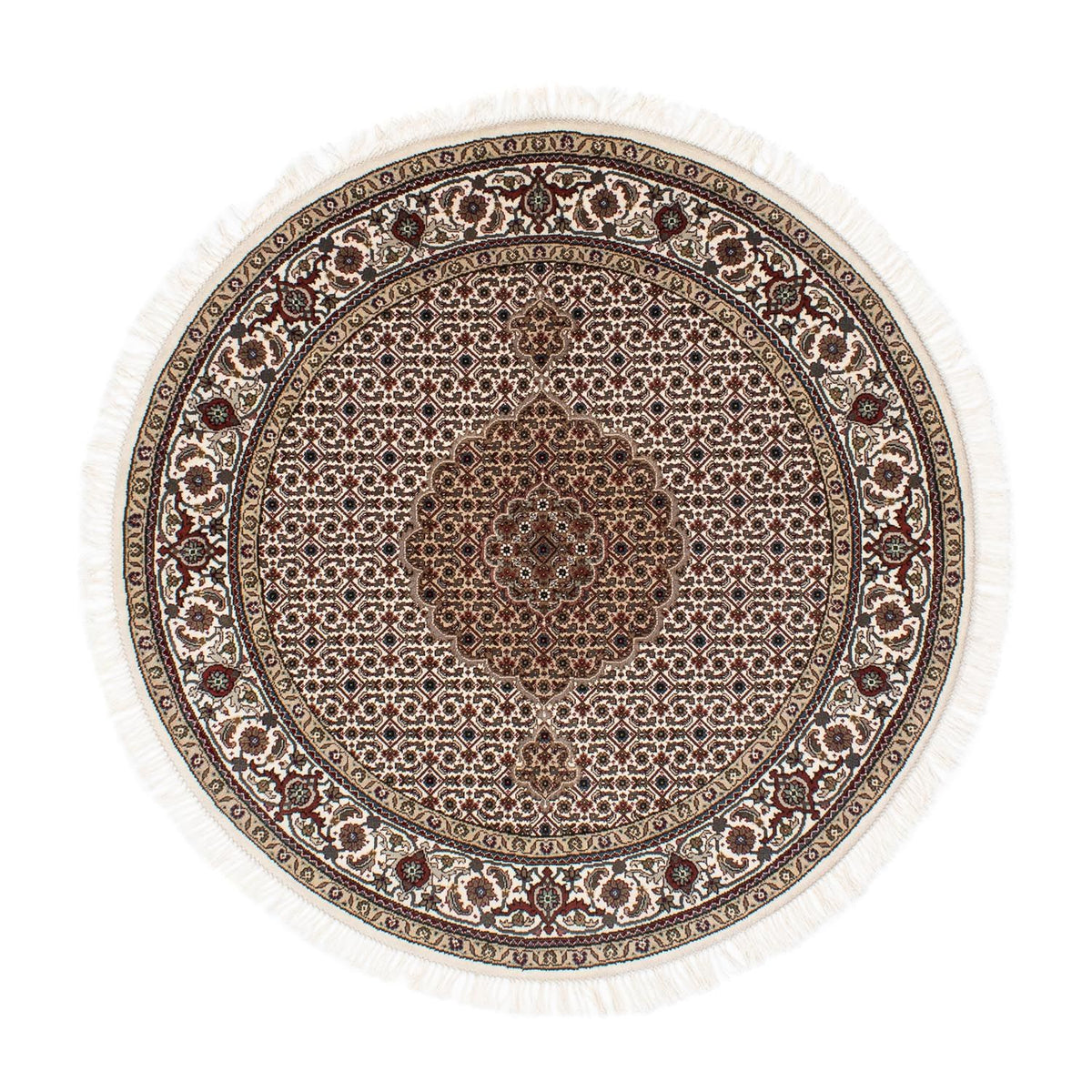 Perzisch tapijt - Tabriz rond  - 150 x 150 cm - veelkleurig