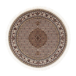 Perzisch tapijt - Tabriz rond  - 150 x 150 cm - veelkleurig