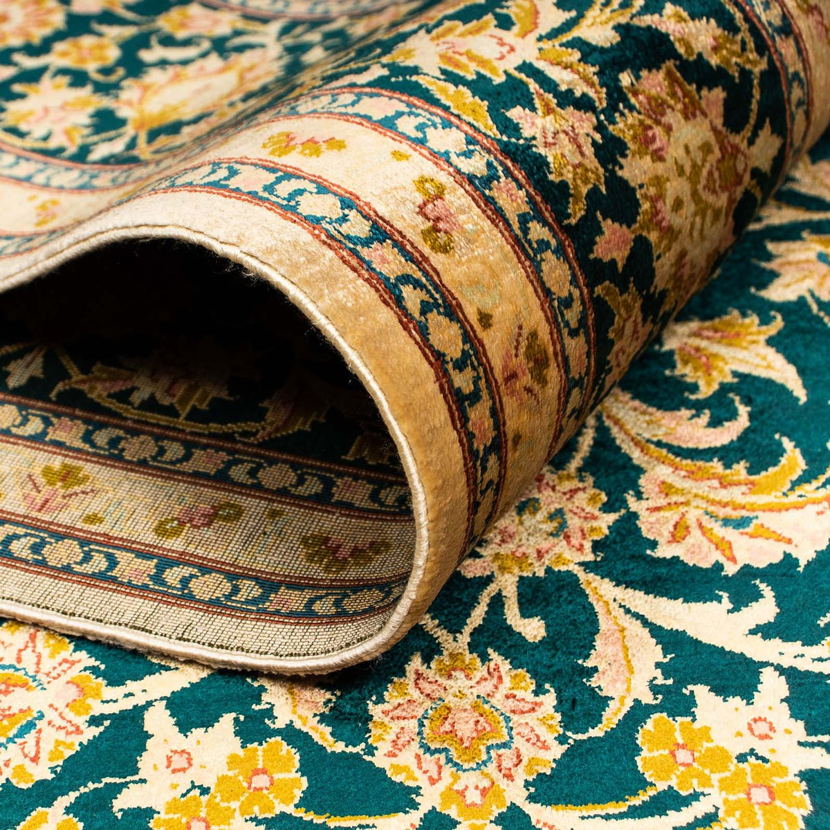 Zijden tapijt - China zijde - 183 x 122 cm - donkerrood