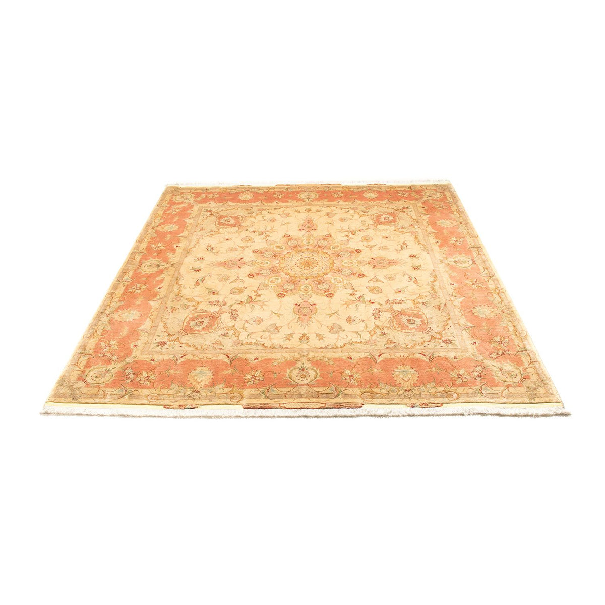 Perzisch tapijt - Tabriz - Royal vierkant  - 203 x 200 cm - beige