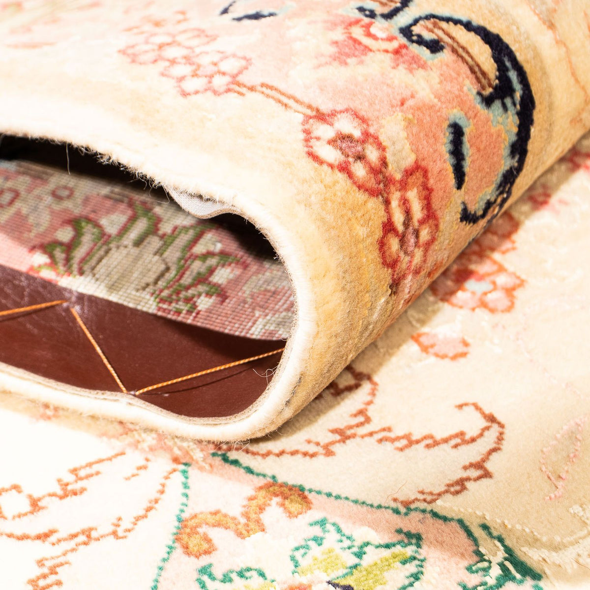 Loper Perzisch tapijt - Tabriz - Royal - 295 x 78 cm - lichtbruin