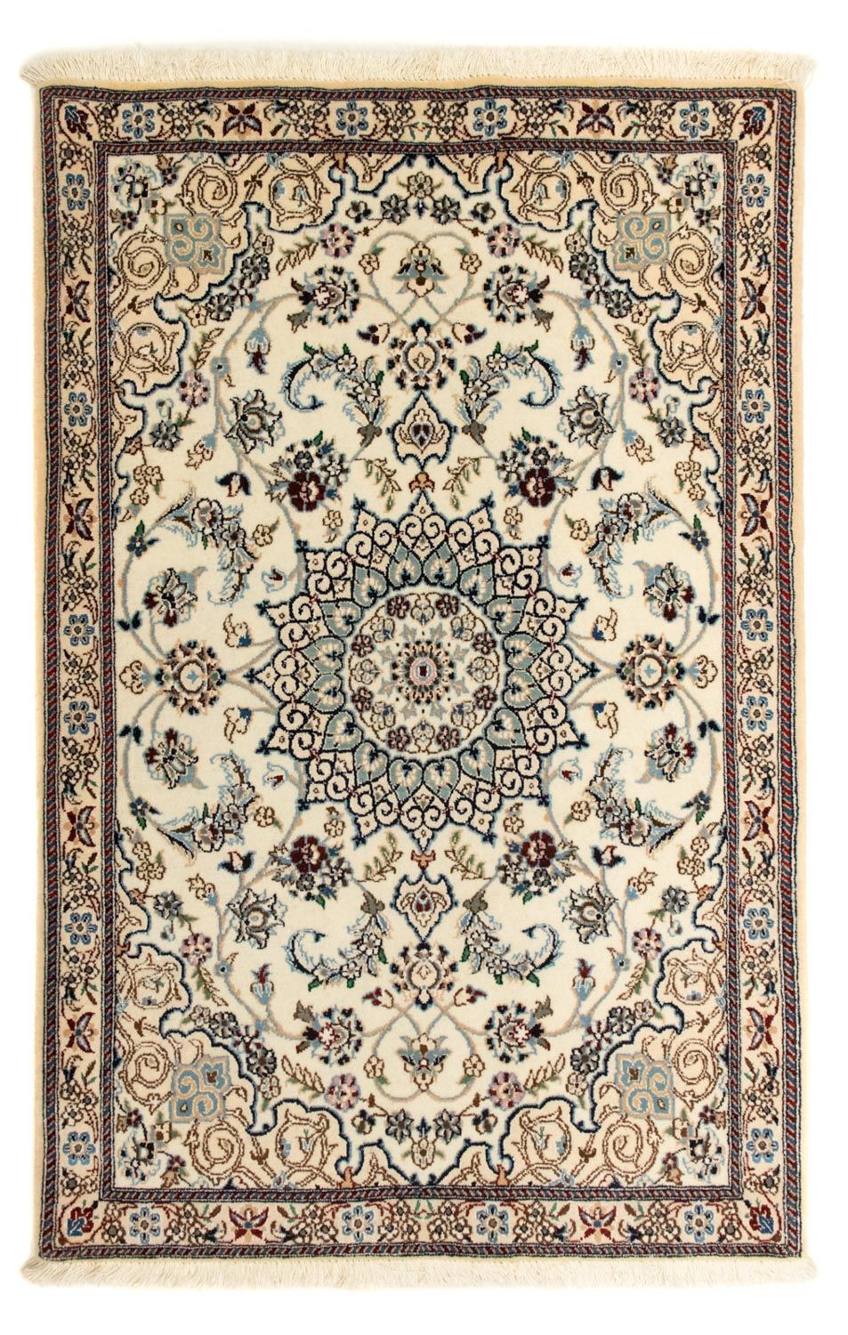 Perzisch tapijt - Nain - Koninklijk - 135 x 88 cm - beige