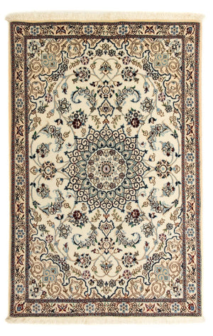 Perzisch tapijt - Nain - Koninklijk - 135 x 88 cm - beige