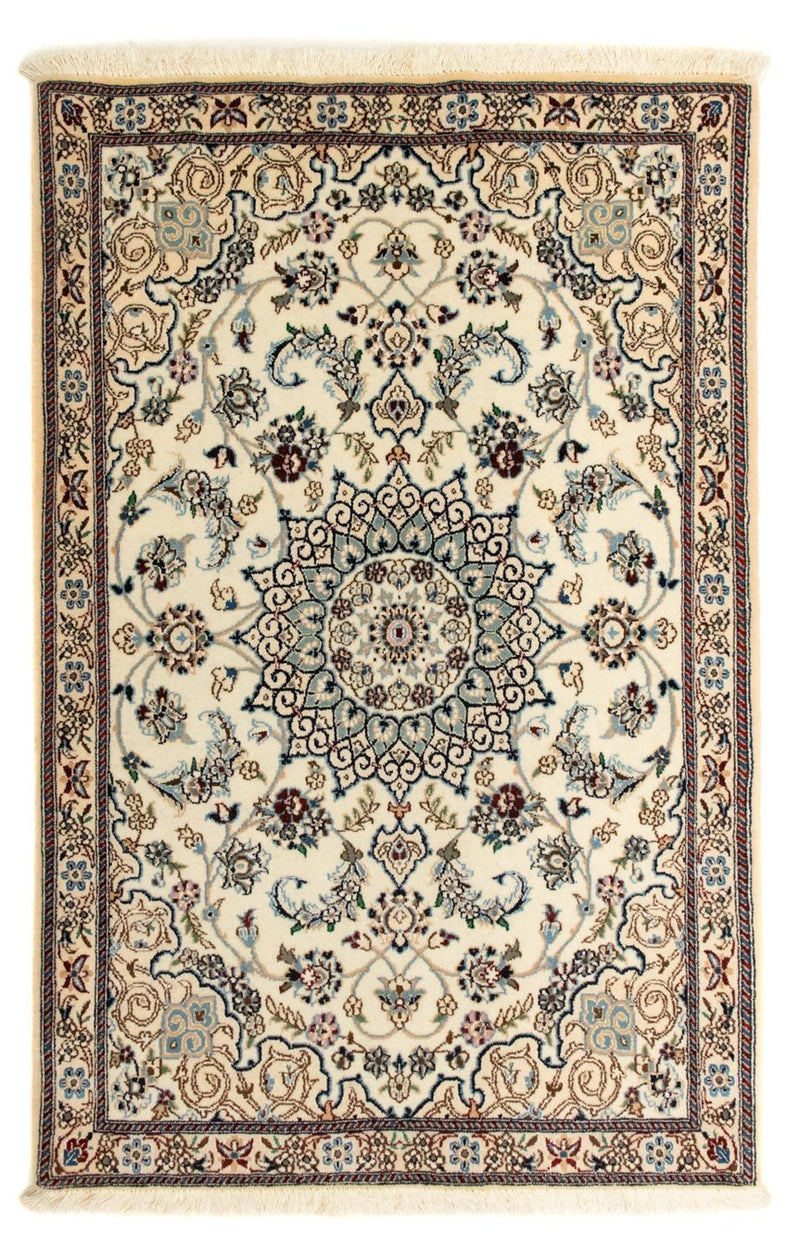 Perzisch tapijt - Nain - Koninklijk - 135 x 88 cm - beige