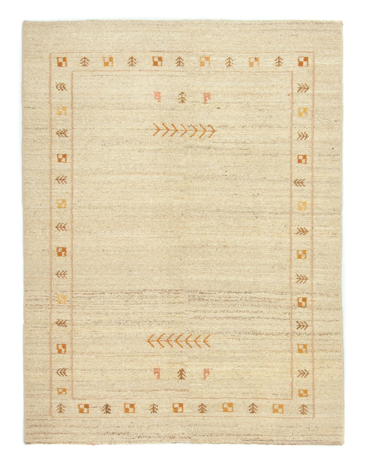 Gabbeh tapijt - Perzisch - 193 x 147 cm - beige
