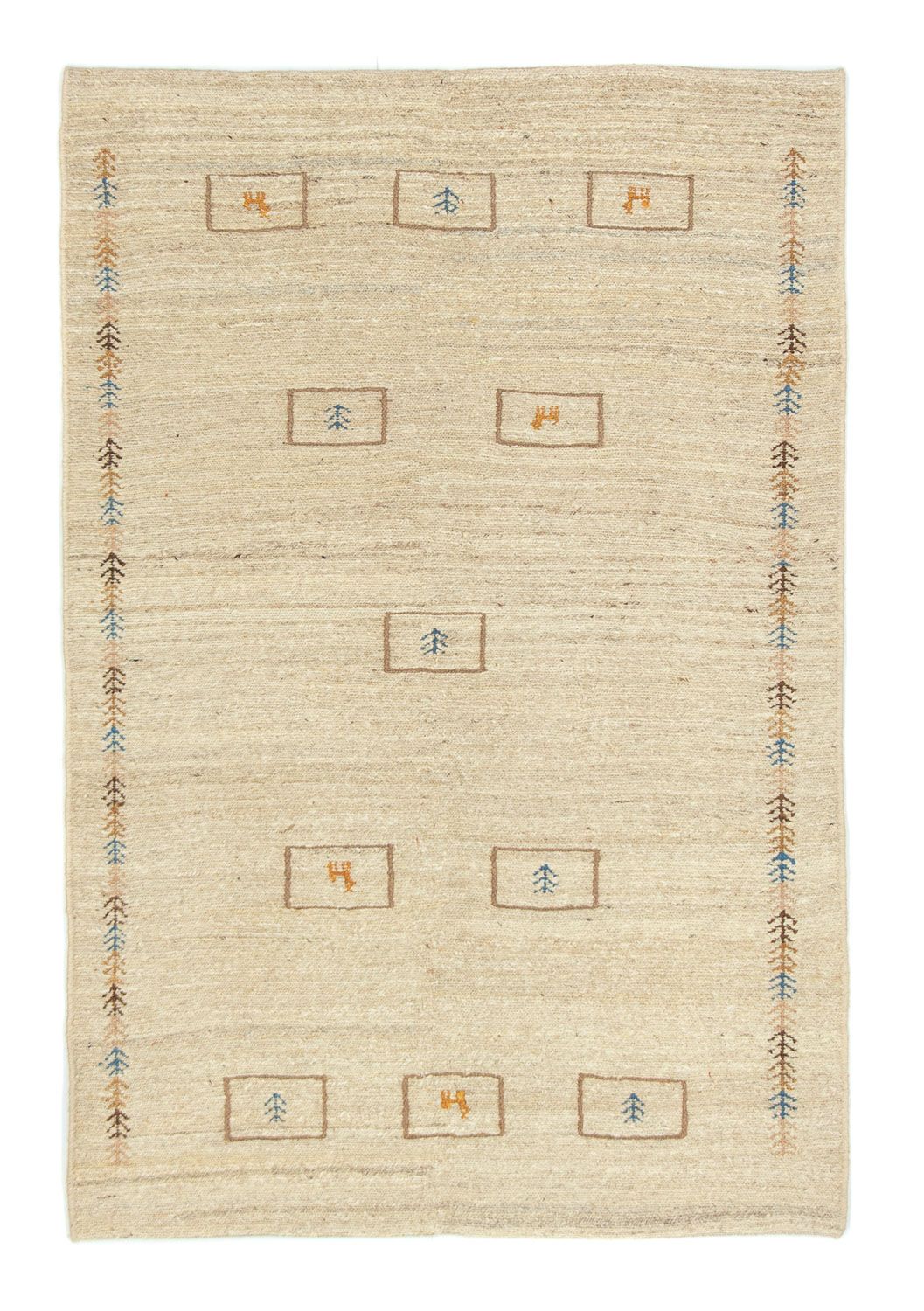 Gabbeh tapijt - Perzisch - 166 x 113 cm - beige