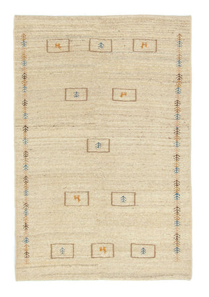 Gabbeh tapijt - Perzisch - 166 x 113 cm - beige