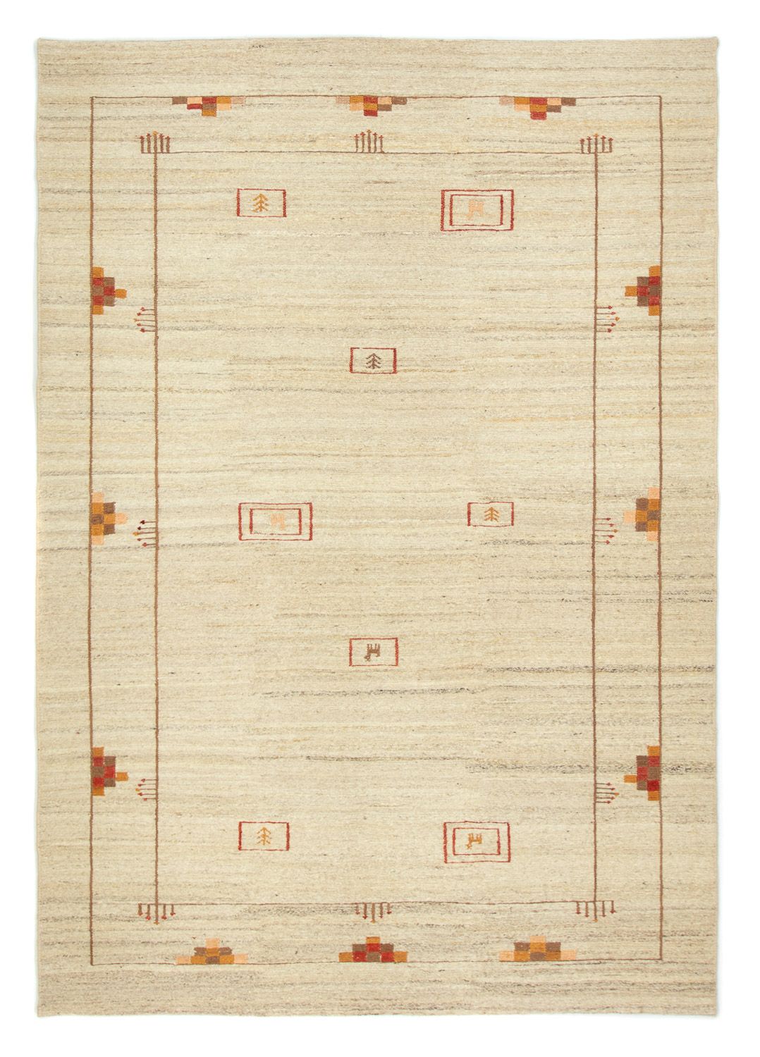 Gabbeh tapijt - Perzisch - 240 x 166 cm - beige