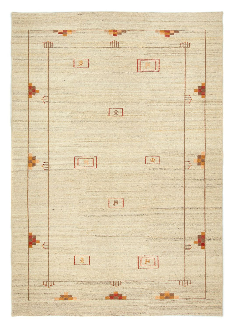 Gabbeh tapijt - Perzisch - 240 x 166 cm - beige
