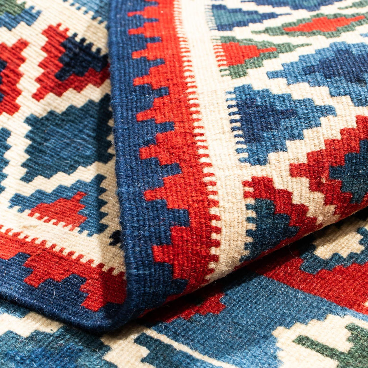 Kelim tapijt - Oosters vierkant  - 104 x 103 cm - donkerrood