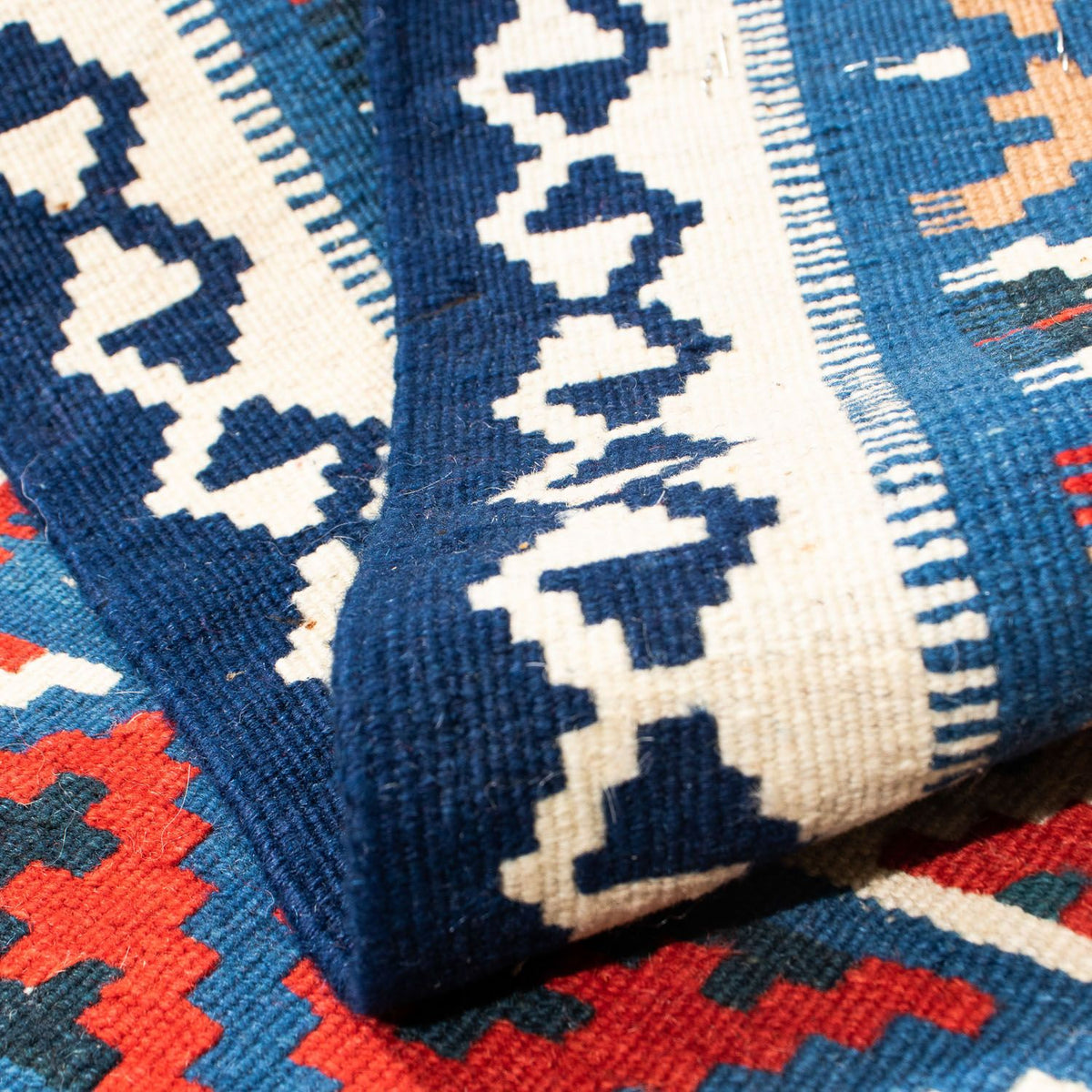 Kelim tapijt - Oosters vierkant  - 103 x 95 cm - donkerrood